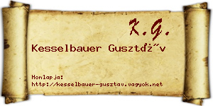 Kesselbauer Gusztáv névjegykártya